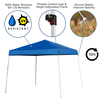 Flash Furniture Blue Pop Up Canopy Tent and Folding Bench Set JJ-GZ88103-BL-GG